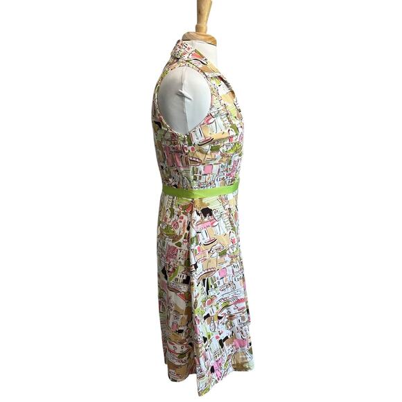 Sag Harbor Womens Dress 8 Retro Italian Cafe Sleeveless A-Line Vacation - Picture 6 of 8